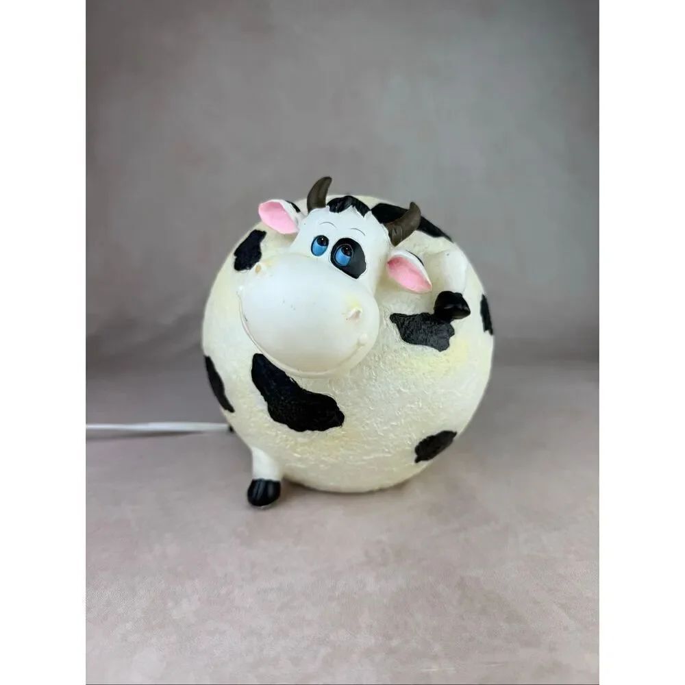 Vintage Cow Lamp Rare HTF Cottagecore Table Lamp